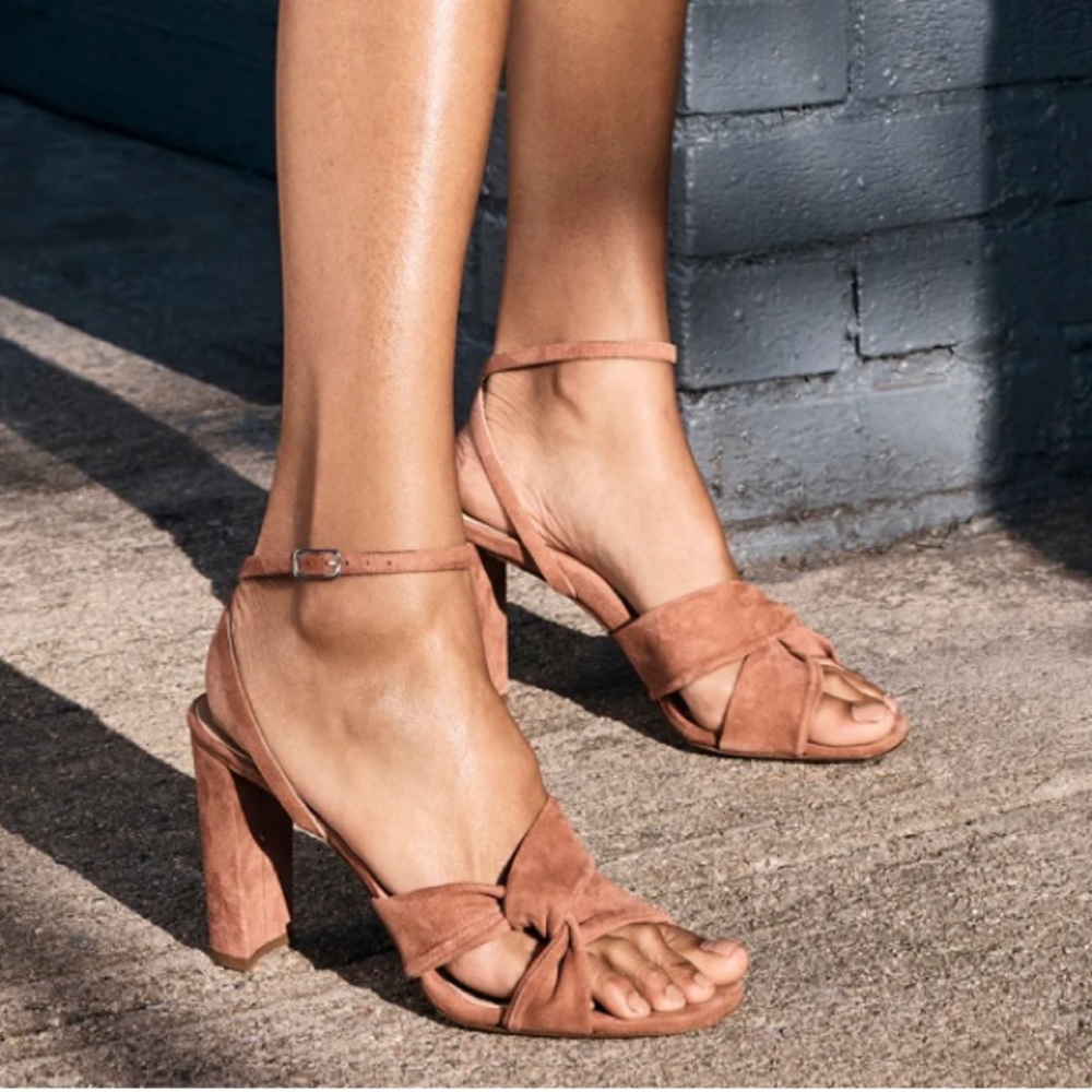 Elegant Tan Suede Heels